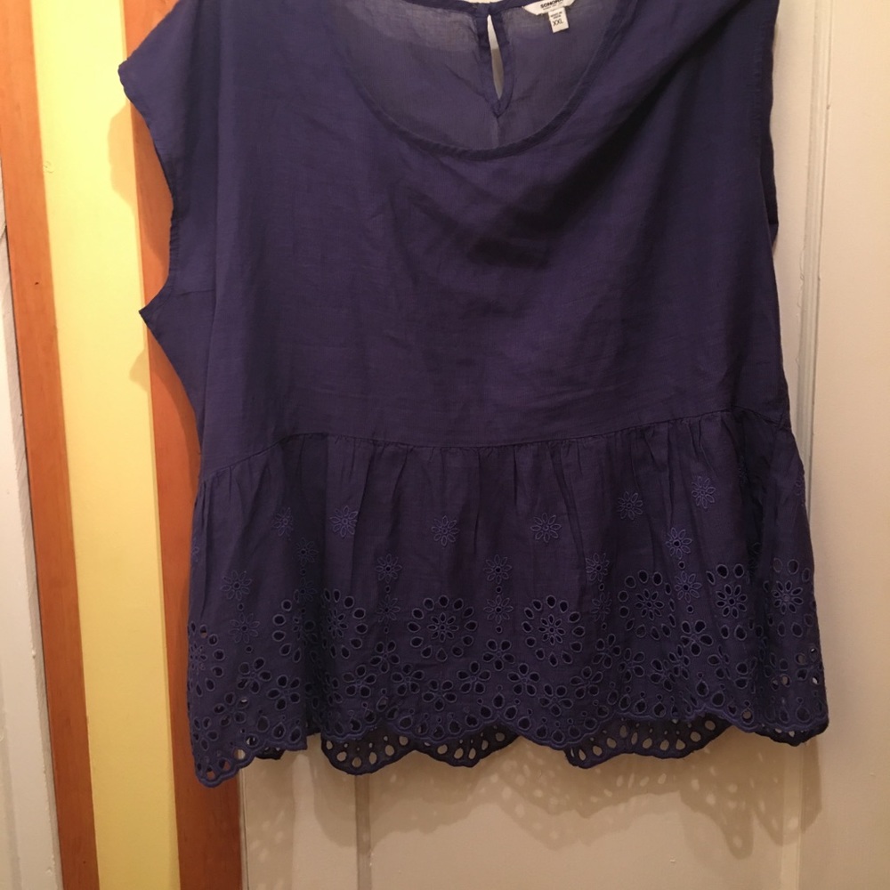 Sonoma blue shirt with lace